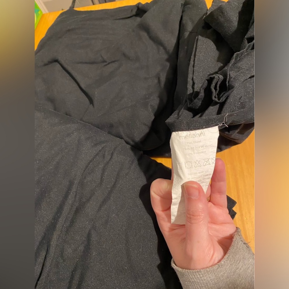 Mellanni Black Microfiber Twin Bed Sheet Set